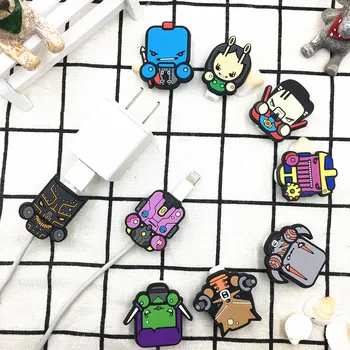 

Cute Cartoon Cable Protector For iPhone 5 5s 6 6plus 6s 7 8 X USB Charging Data Line Cord Protector Case Cable Winder Cover