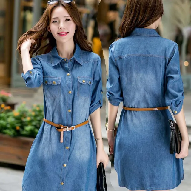 9015 mujeres musulmanes blusa camisa vaquera ropa islámica