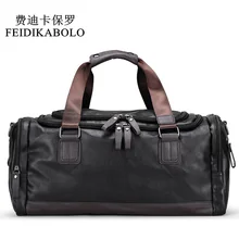 FEIDIKABOLO Дизайнерская кожаная мужская сумка, мужские Модные дорожные сумки, посылка, мужские портативные сумки через плечо большой емкости, мужские сумки