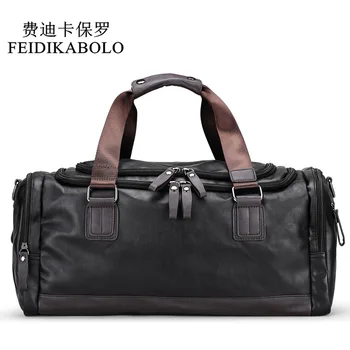 

Feidikabolo Design Leather Men Bag Men'S Fashion Travel Bags Package Men Large-Capacity Portable Shoulder Bags Handbags Male
