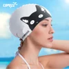 COPOZZ 3D Elastic Professional Larger Gel Hat Waterproof Protection Adult Men Women Long Hair Swimming Caps Cover Ear Bone Pool 3