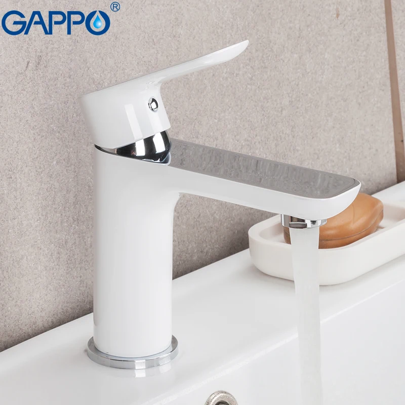 GAPPO white chrome brass Basin Faucets waterfall