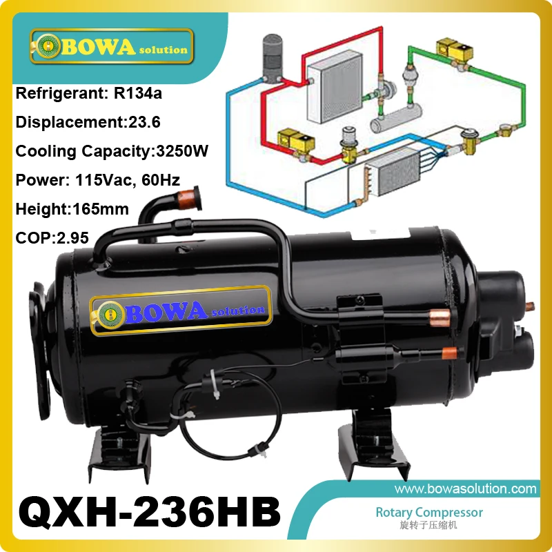 Best Price 3250W Cooling capacity refrigeration compressor (R134a) installed in bottle cooler