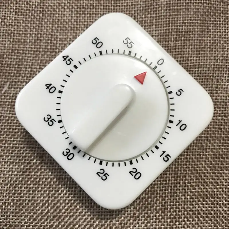 60 минут кухонный таймер отсчет будильник напоминание белый квадратный механический таймер для кухонный сигнал Часы инструменты для приготовления пищи
