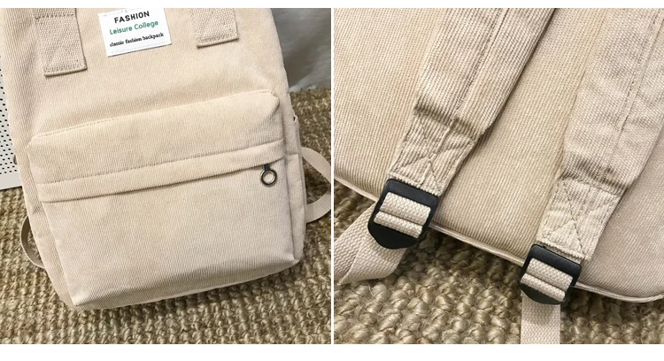 Lila Soft Cord Backpack