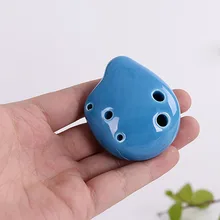 Hot Sale New 1pcs flute Color Mini Handmade Ceramic C Key 6 Hole Ocarina Educational Musical Instruments Students' Toy neje fj0003 8 mini 6 hole tone c contralto concerto ocarina musical instrument green