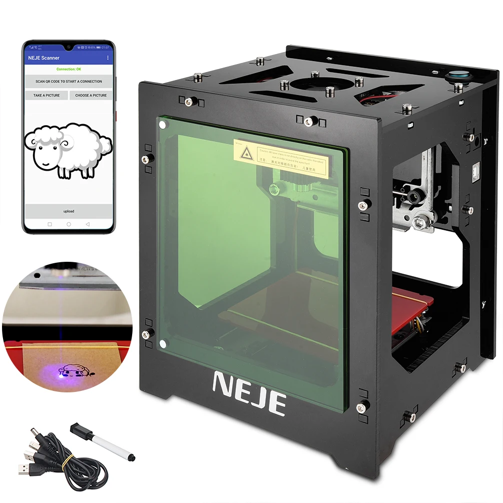 

NEJE 1000mW 3000mW Mini USB Laser Engraver DIY Desktop CNC Router Laser Engraving Machine Marking Machine Cutter for Wood