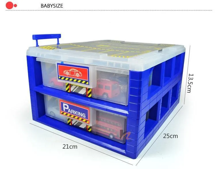 Мини-Автостоянка игрушка с выдвижным ящиком коробка для хранения коллекция Автостоянка продается отдельно, коробка для хранения автомобиля, парковочная коробка игрушки