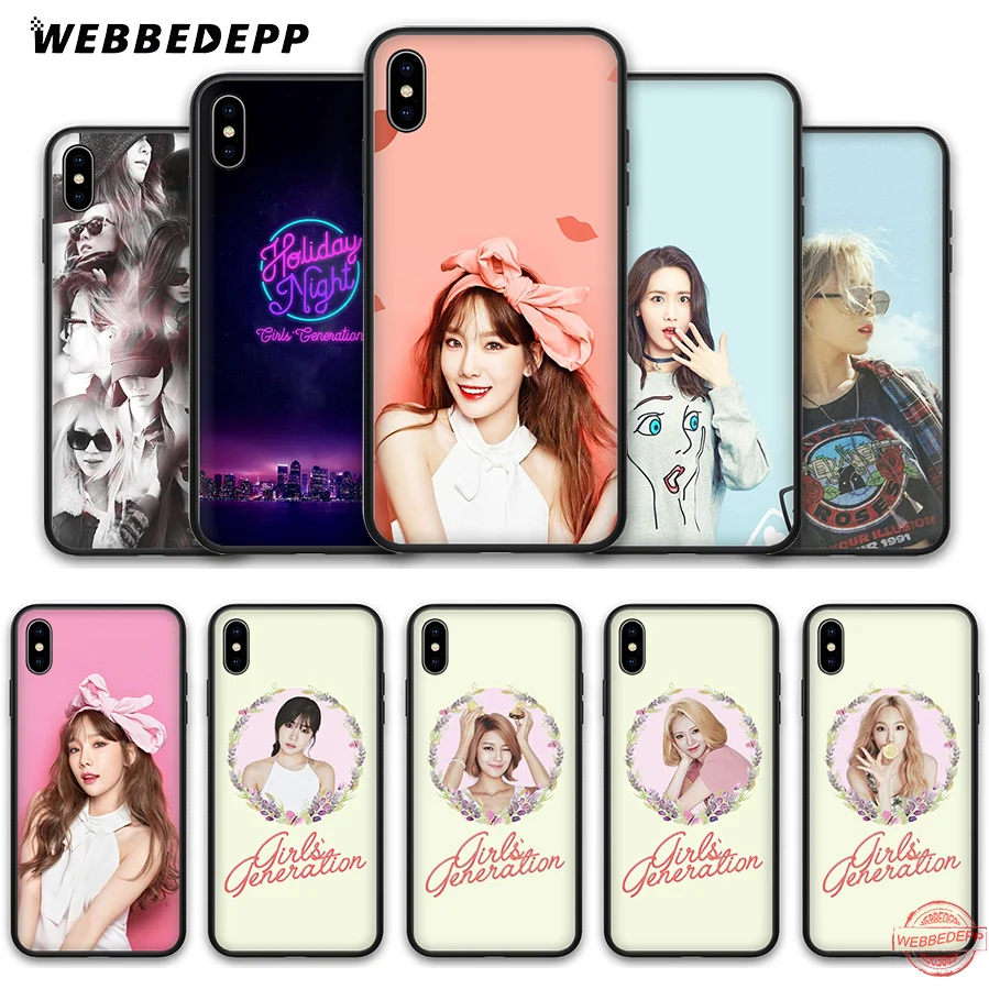 

WEBBEDEPP Snsd Girls' Generation Taeyeon Soft Silicone Case for Apple iPhone 11 Pro XS Max XR X 8 7 6SPlus 5S SE 11Pro Max Cases