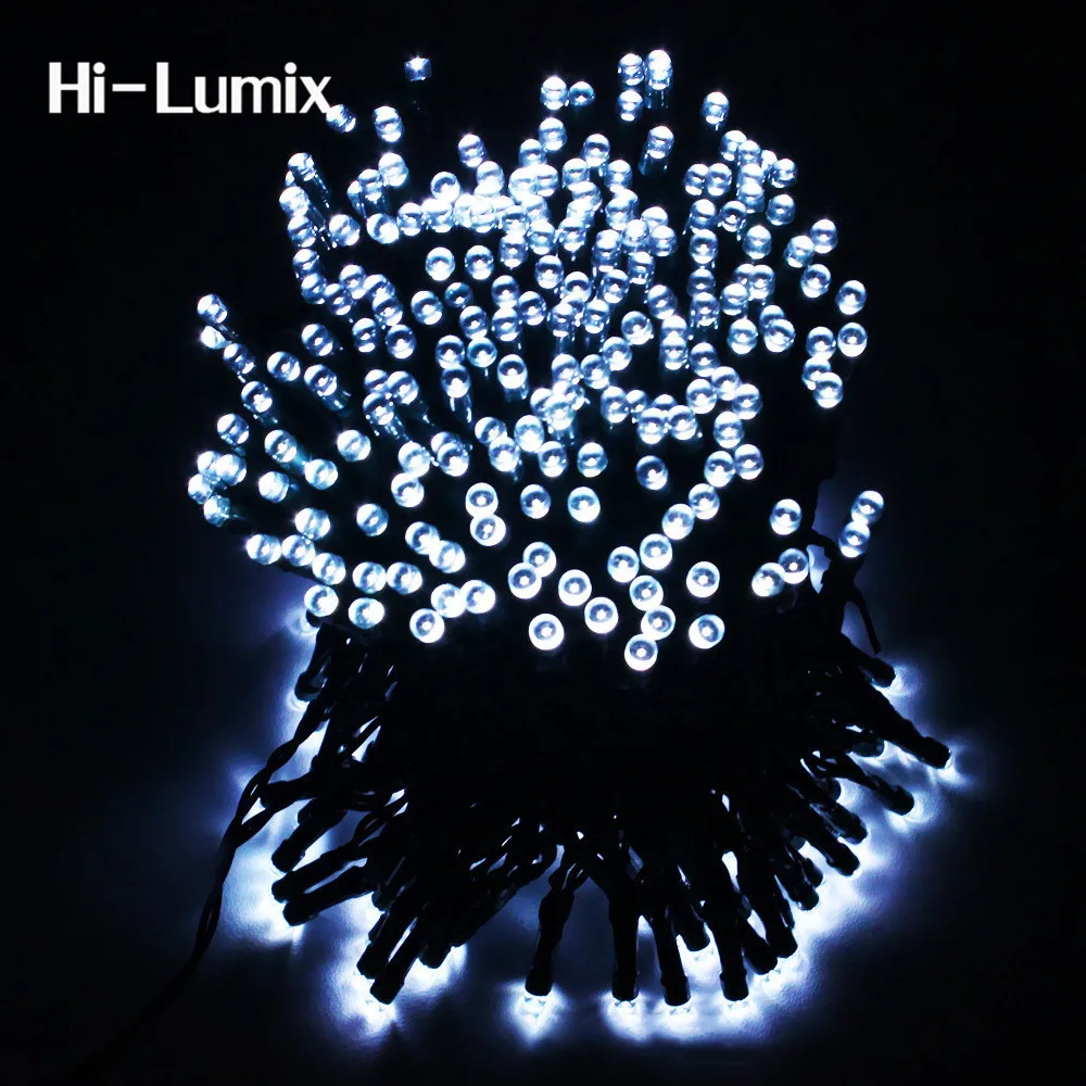 Hi-Lumix 12M 22M 40M(100 200 400Leds)Outdoor Solar Led string light Waterproof Fairy Lights For Garden Lawn Street,Party,Wedding