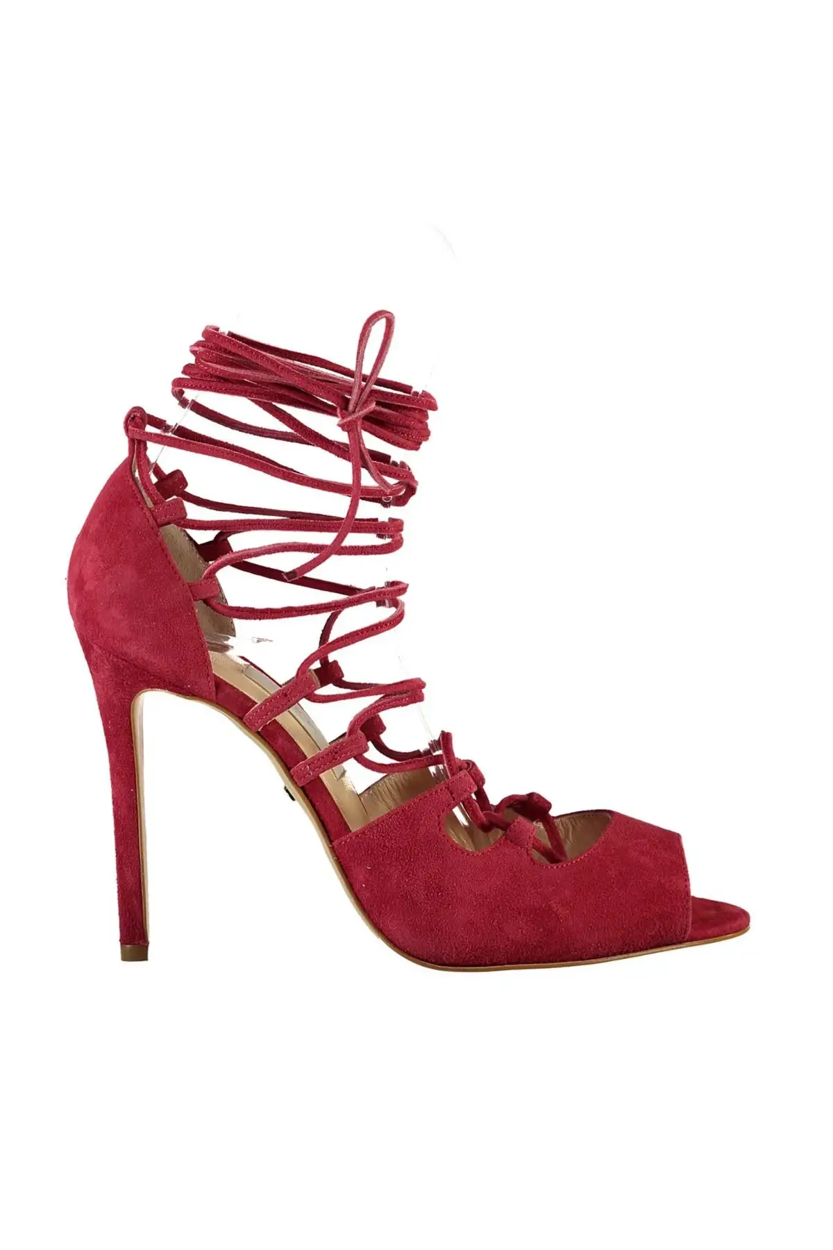 

Pearl Genuine Leather Burgundy Women 'S High-Heeled Shoes 120120088034