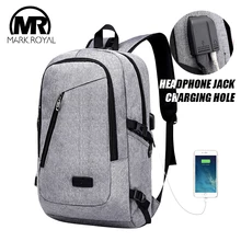 MARKROYAL рюкзак для ноутбука с защитой от воров, мужской рюкзак с зарядкой через Usb, водонепроницаемый рюкзак для ноутбука 15,", школьная сумка для студентов, для IPAD