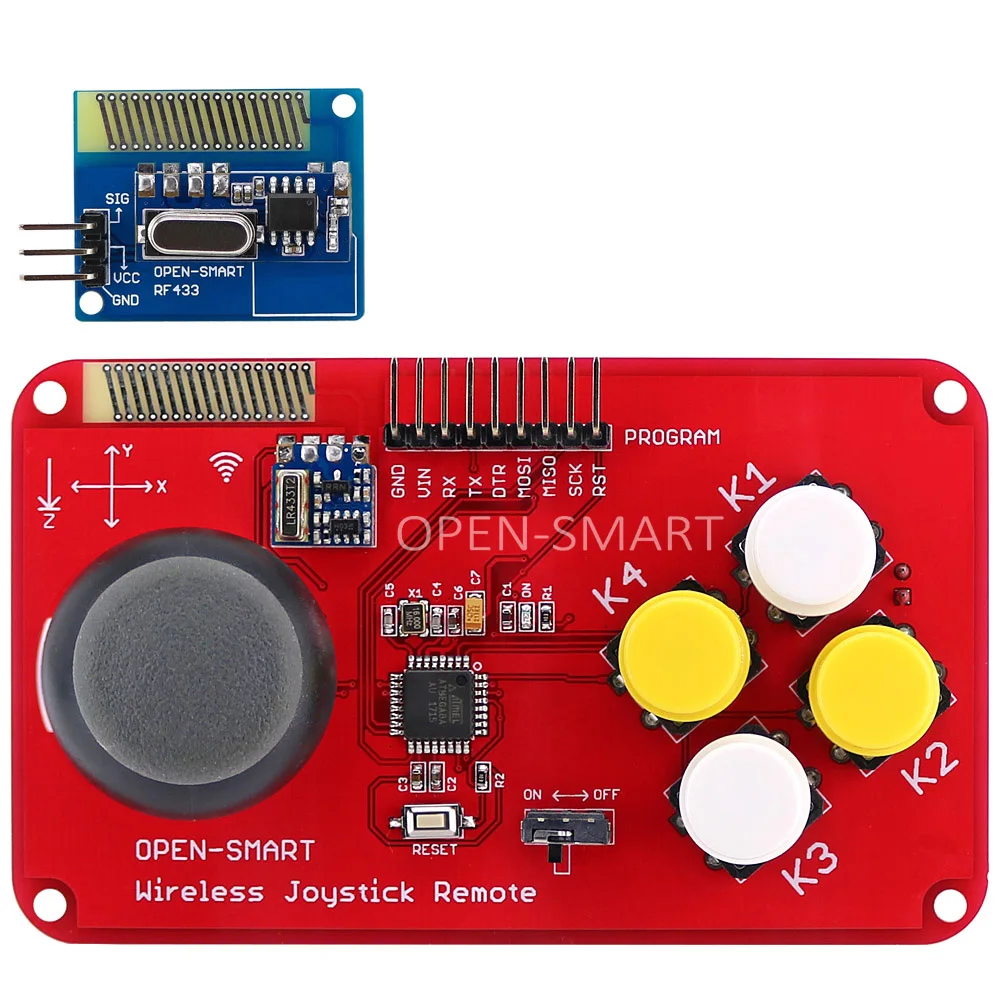 4WD Wireless JoyStick Remote Control Rubber Wheel Gear Motor Smart Car Kit w/ Tutorial for Arduino UNO R3 Nano Mega2560 4WD Wireless JoyStick Remote Control Rubber Wheel Gear Motor Smart Car Kit w/ Tutorial for Arduino UNO R3 Nano Mega2560