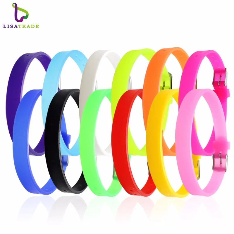 

20PCS 8MM Silicone Wristband Bracelets (12 colors can choose) DIY Accessory Fit 8mm Slide Letter /Slide Charms LSBR09*20