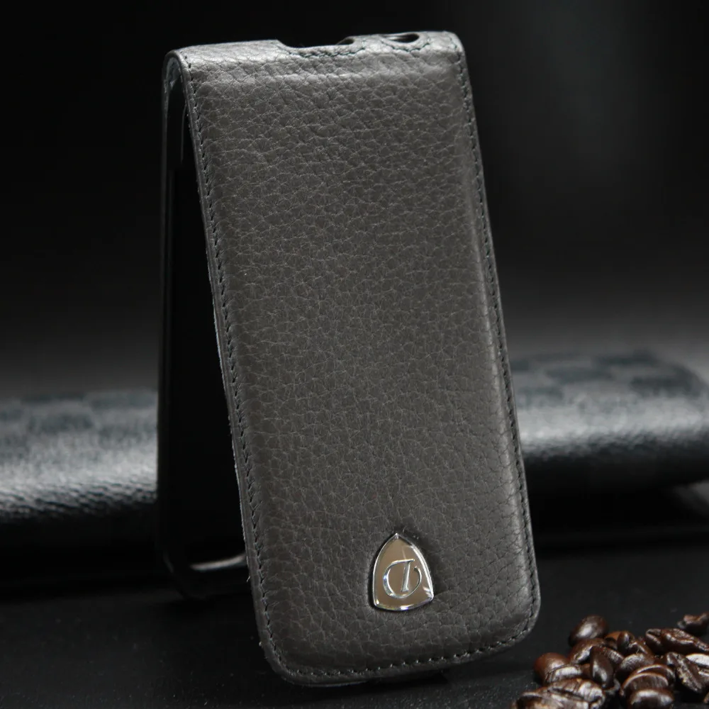 

For IPhone SE 5S 5G Vintage Flip Genuine Leather Phone Case Cover