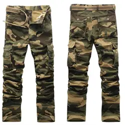 2018 Для мужчин Тактический Мужские брюки Армейский зеленый модные штаны-карго промежность бегуном Лоскутные штаны мужские камуфляжные