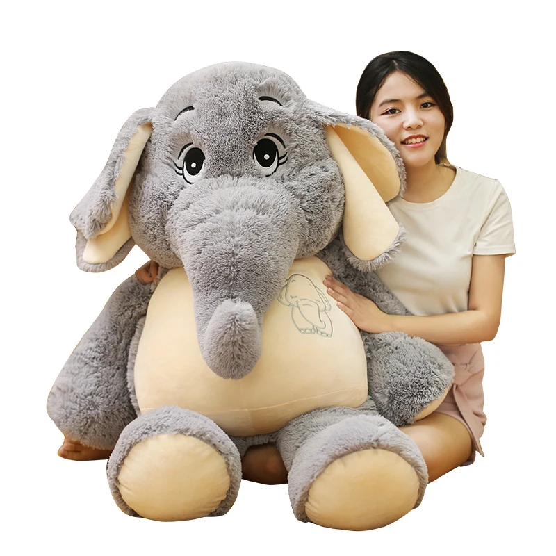 Lovely 38/58/68cm Gentle Elephant Plush Toys Staffed Cartoon Animal Doll Kids Baby Children Love Toy Appease Doll Christmas Gift