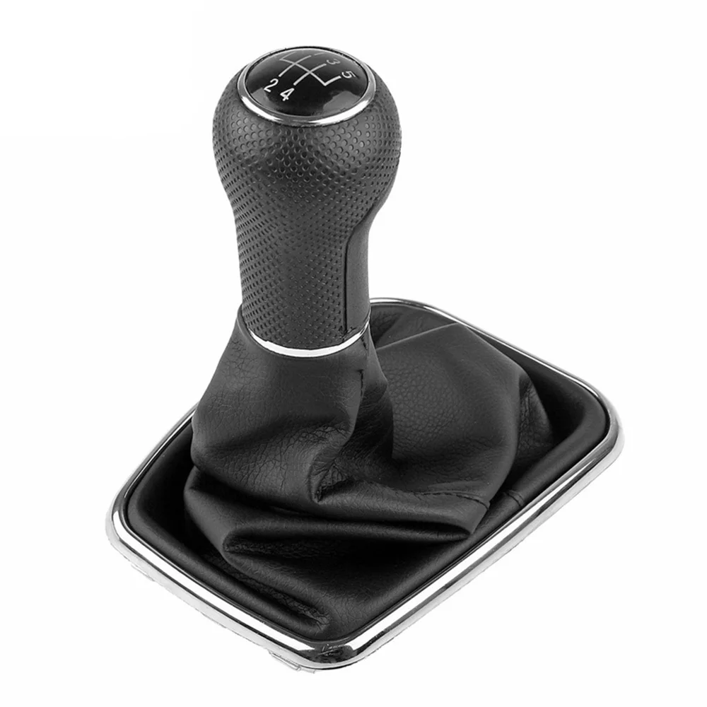 Hot 23mm For Golf 4 IV MK4 GTI R32 Bora Jetta 5/6 Speed Black Frame Gear Shift Knob Lever Gaiter Boot 1999-2004