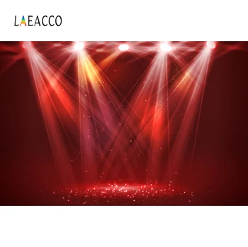 

Laeacco Stage Backdrops Dark Red Glitter Spotlight Polka Dots Child Portrait Photographic Backgrounds Photocall Studio