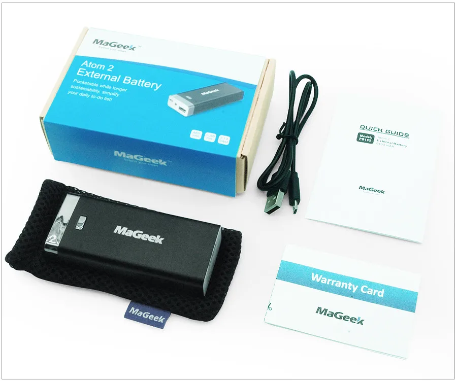 MaGeek Power Bank 6400mAh External Backup Battery Portable  for iPad iPhone Samsung HTC LG Cell Phones external battery