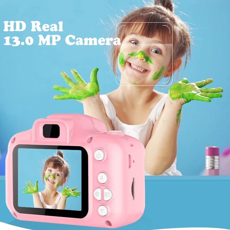 

13.0MP Rechargeable Kids Mini Digital Camera 2.0 Inch HD Screen Video Recorder Camcorder Language Switching Timed Shooting