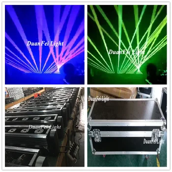 

4pcs with Flycase disco stage laser bar dmx beam moving light laser light rgb 6 eyes beam bar laser