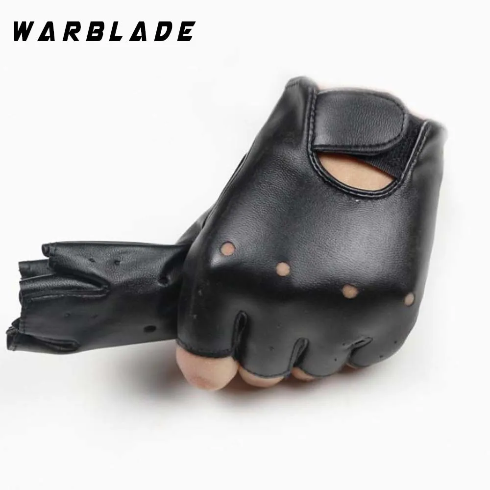 High Qualtiy Leather Gloves for Kids Boy Girls Fingerless Gloves