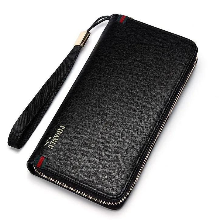  2015 Creative Mens single zipper long wallet clutch factory direct explosion models man purse card zipper coin pocket 