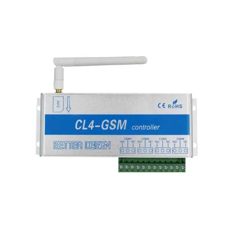 

EU Standard CL4-GSM GSM SMS Controller Switch Smart Home Security System On/Off Control 4 Channel Metal Sensor Smart Switch Z30