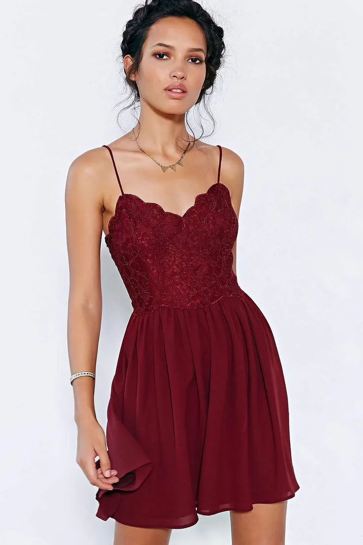 Cute Lace Chiffon Sexy Summer Cocktail Dresses Burgundy Double Straps Girls Short Dress For Party Dress Cocktail Abiye Elbise Dress And Coat Suits Dress Slipdress For Engagement Party Fashion Aliexpress