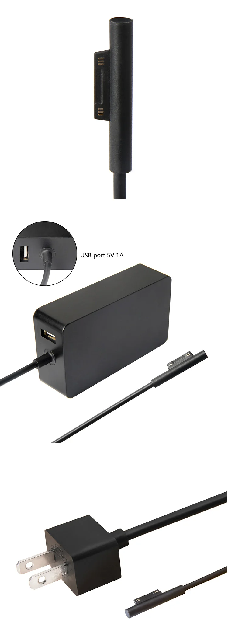 15V 4A 65W Charger Adapter 6 For Microsoft Surface Laptop Book Power Supply For Pro3 Pro4 Pro5 Pro6 Pro7 Fast Charge