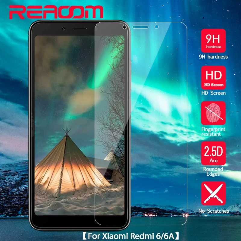 2.5D Закаленное стекло для Xiaomi RedMi 6A стеклянная пленка с изогнутыми краями Защита