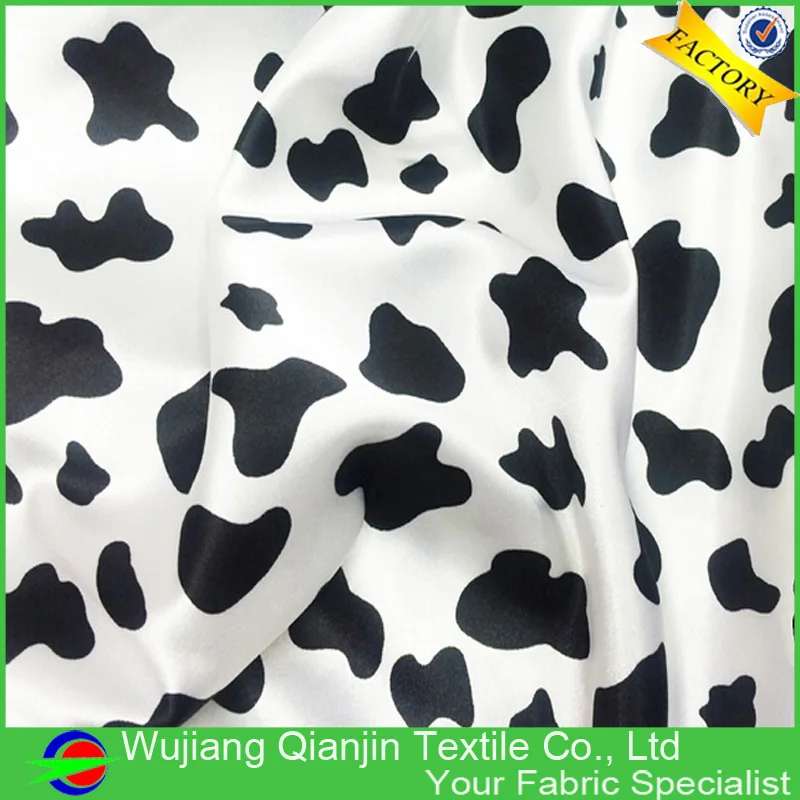 Discount Cow Print Fabric Polyester Elastic Two Way Stretch 120cm