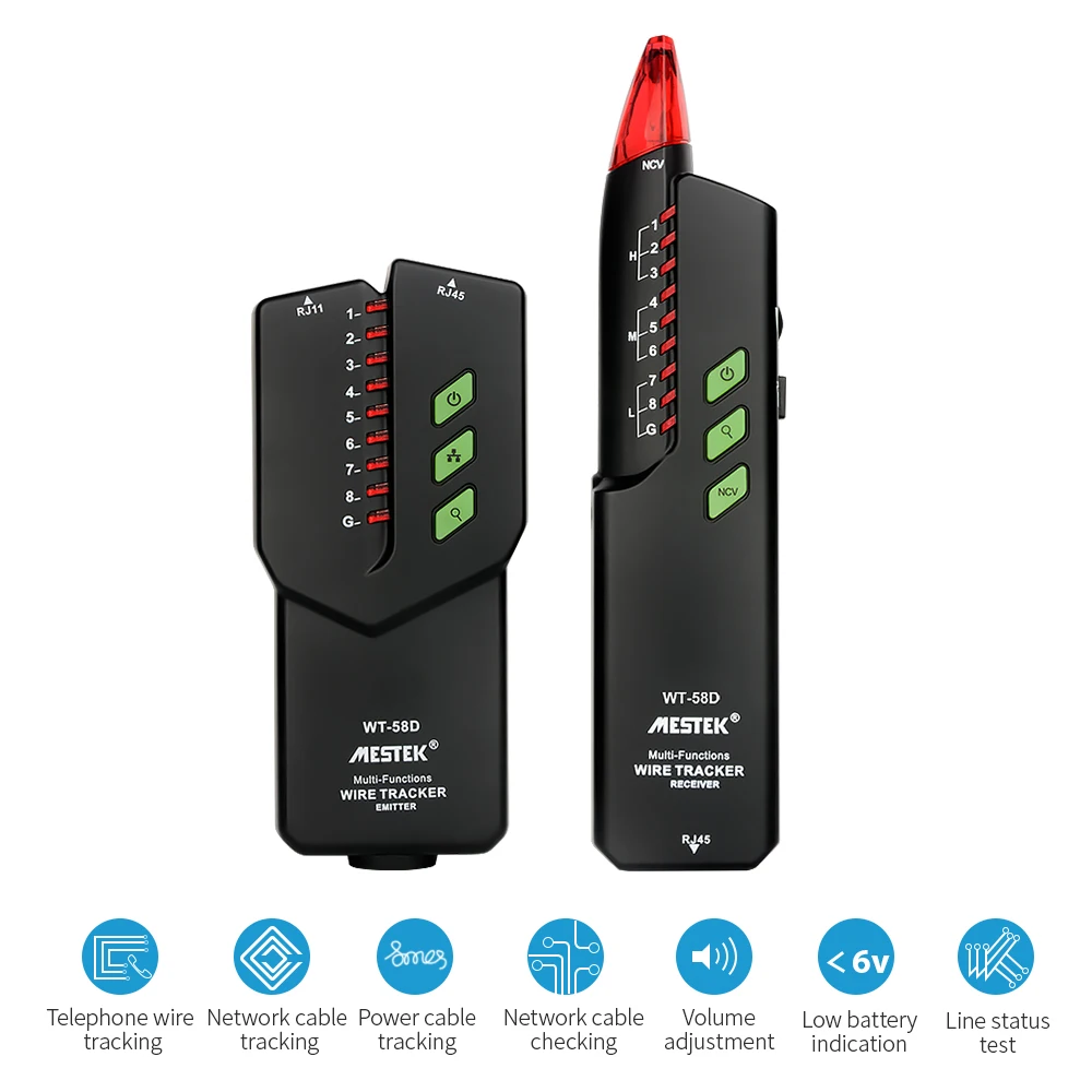 KKmoon телефонный провод трекер RJ11 RJ45 электрическая линия поиск тестирования кабельный тестер Ручной линии Finder