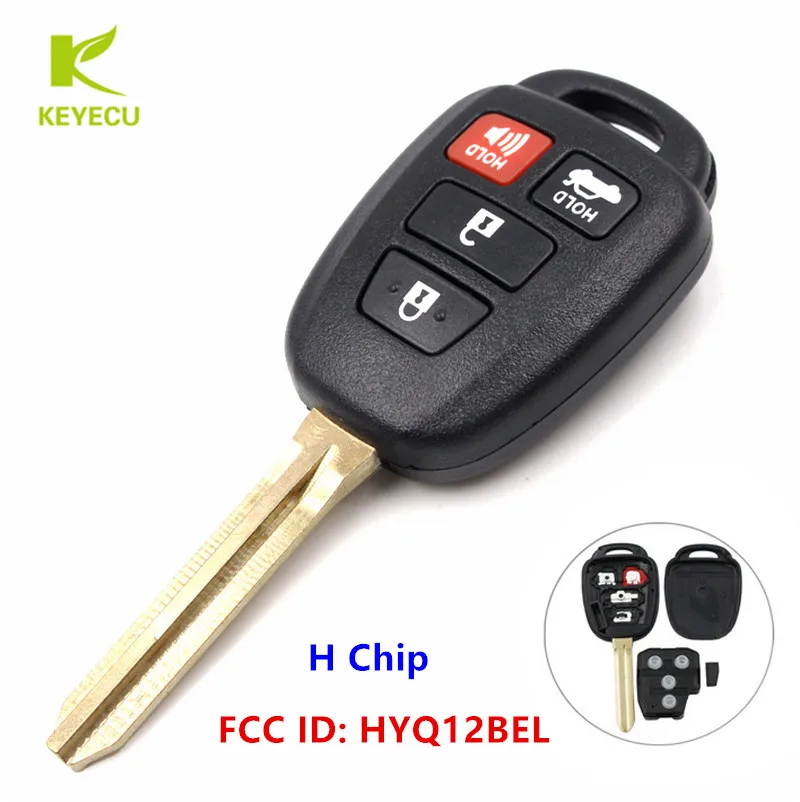 KEYECU Replacement Keyless Entry Remote Key Fob 3+1 Button H Chip for