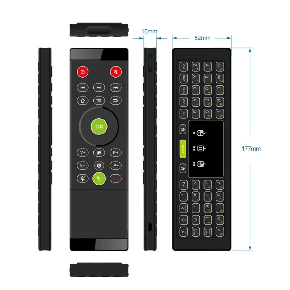TK60 2,4G беспроводная мышь с клавиатурой Сенсорная панель Голосовая 21 IR обучение для Android Smart tv Box PC PK MX3 T6 H18 пульт дистанционного управления