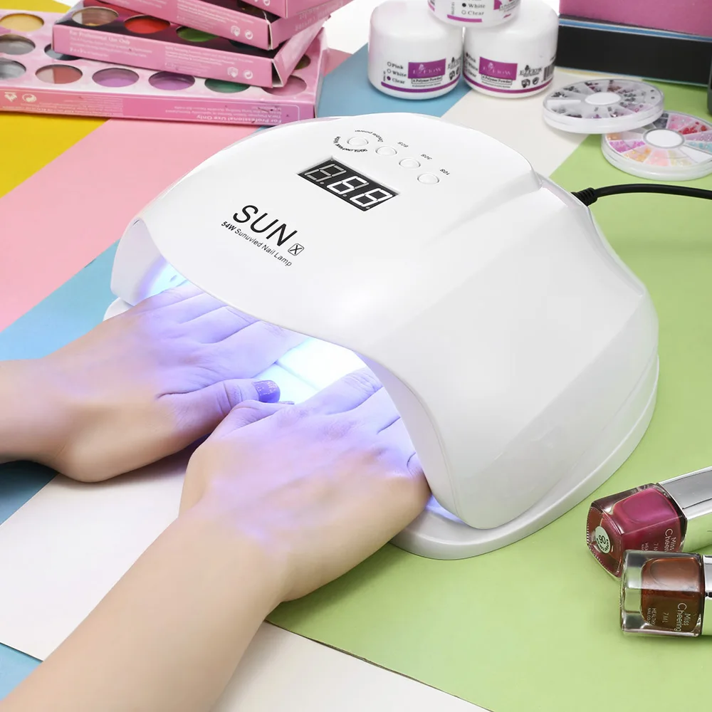 

SUN X 54W LED Nail Dryers Auto Machine Cure UV Gel LCD Time Display Nail Dryer Led Lamp for Curing Gel Polish Nail Art Tools