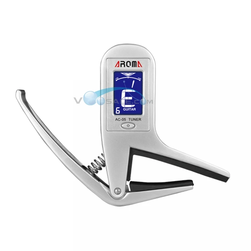 

Aroma AC-05 Clip-on Guitar Tuner Auto Tuner Functions All Alloy Material Guitar Accessories Exquisite Portable Guitar Pedal Capo