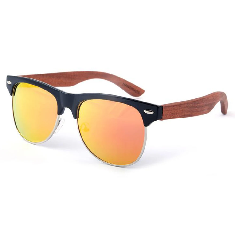 

BerWer Wholesale Price wood Foot Sunglasses Men Wooden Sunglasses Women Brand Designer Original Wood Sun Glasses 2019