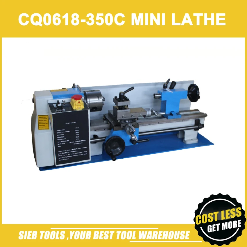 

CQ0618-350C Lathe/550W 350*180 mm metal lathe/Continuously Variable Speed Lathe/11pcs turning tools set