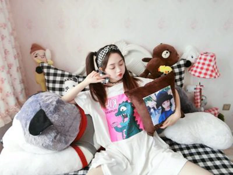 Pop Jumbo Animal Husky Plush Toy Giant Stuffed Cartoon Dog Doll Sleeping Pillow for Girlfriend Gift Decoration 150cm 170cm 190cm DY50439 (9)