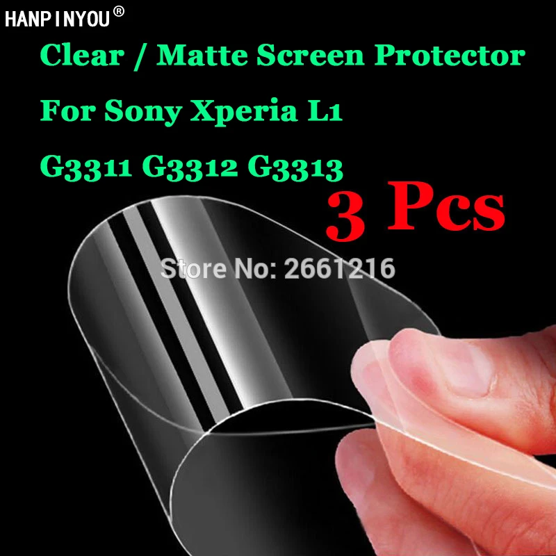 

3 Pcs/Lot For Sony Xperia L1 G3311 G3312 G3313 5.5" HD Clear/Anti-Glare Matte Front Screen Protector Touch Film Protection Skin