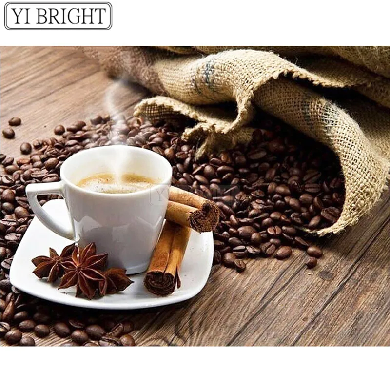 New Arrival Coffee Cup DIY Diamond Embroidery Painting Set Full Cross Stitch Rhinestone Stick Mosaic Crafts LK1 | Дом и сад