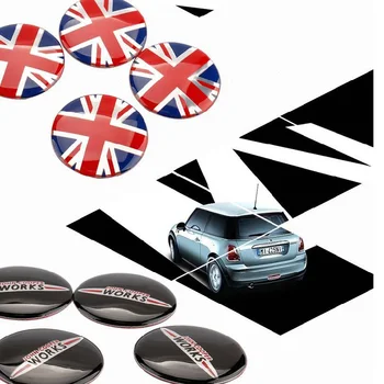 

4pcs/set 52mm Mini Car Logo Badge Emblem Wheel Center Hub Caps Wheel Center Covers Sticker R50 R52 R55 Car Styling Accessories