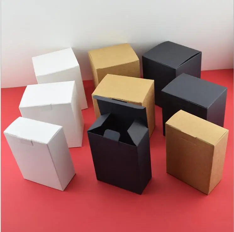 

10pcs New High Quality Paper Cardboard Box White Black Paper Packaging Box For Tea Coffee Box Event Party Favor Box