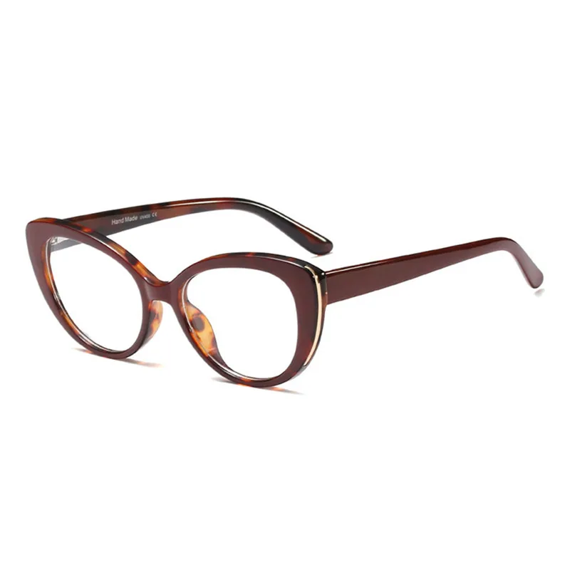Женские оптические очки по рецепту кошачий глаз, ацетатные оправы для очков с большим ободком, оправа для очков, модные стили 95139 - Цвет оправы: C2