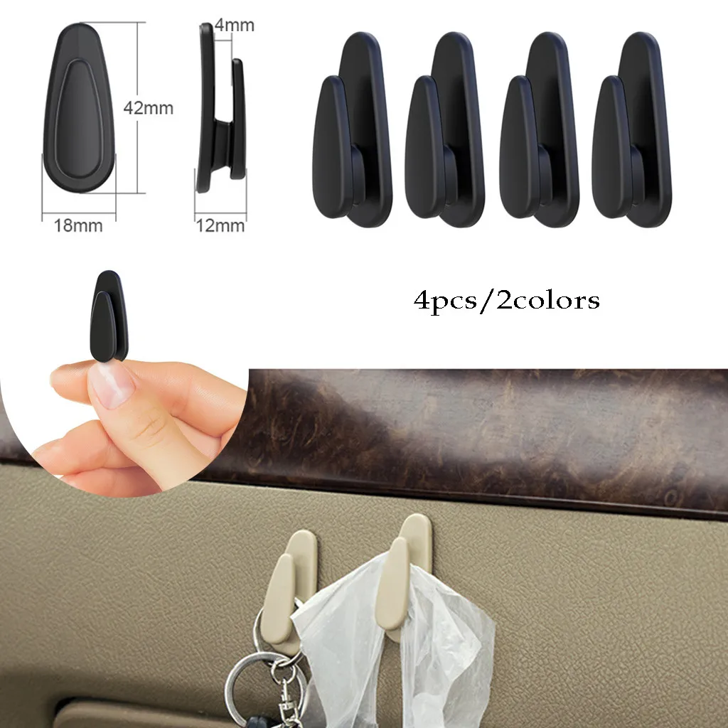 

4pcs Car Seat Hook Interior Auto Products Hooks for Hanging Car Hanger Organizer Hook Seat Headrest Holder Car Accessory YJJ1