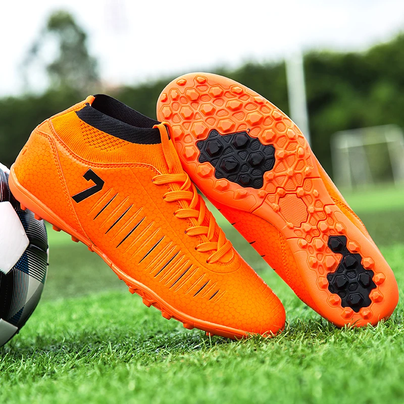 

DR.EAGLE 2018 Men Soccer Shoes Superfly Outdoor Ankle Shoe Futsal Male Kids Football Boots Cheap Training Cleats Sport Boot Cr7