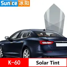 1,52x20 м/6" x65ft 60% VLT наклеенного Солнечный оттенок оконные пленки Sun тепла Управление окна автомобиля оттенок серый окна Стекло Оттенок виниловая