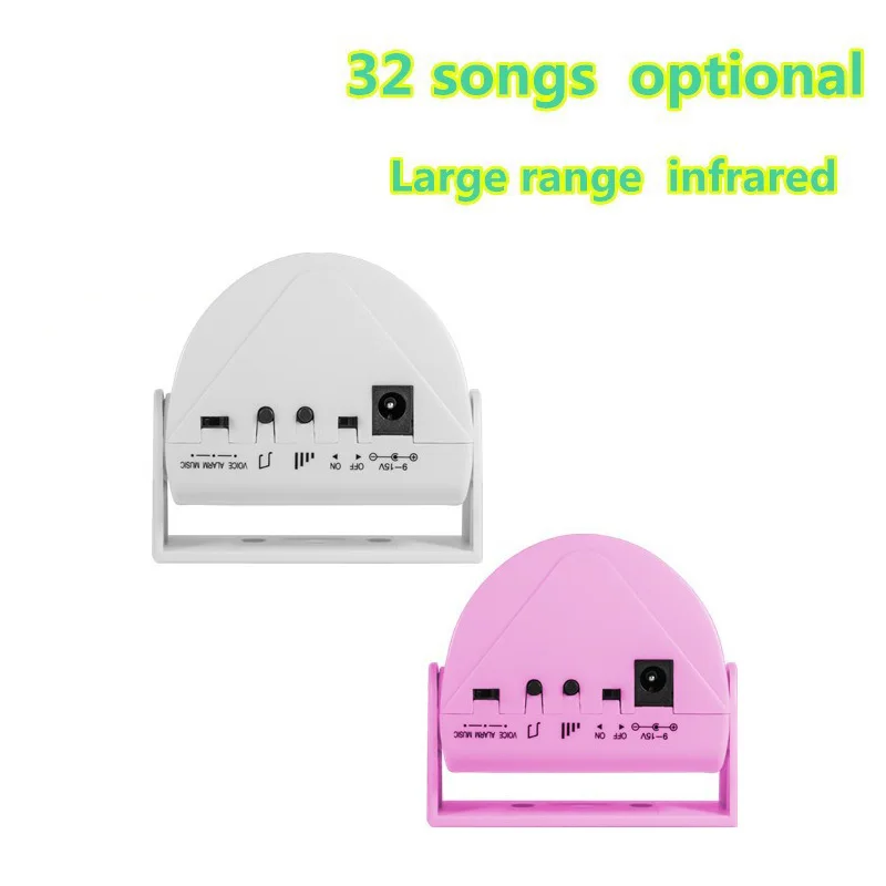 M5 Дверь Добро пожаловать Белый Розовый цвет домашняя сигнализация устройство Добро пожаловать колокольчик беспроводной инфракрасный датчик движения дверной звонок Сигнализация